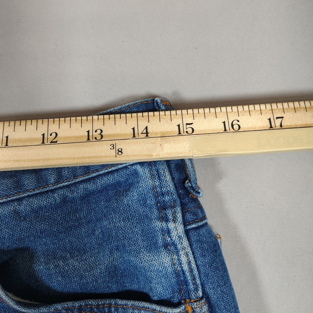 Wrangler Jeans Mens 33x30 Blue Slim Fit Flare Vintage 8161ONV Denim Made in USA - Picture 7 of 11